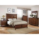 Darby Home Co Havza Solid Wood Low Profile Standard Bed in Brown/Red | 64 H x 66 W x 81 D in | Wayfair LOON8869 33607247