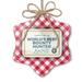 Christmas Ornament Worlds Best Bounty Hunter Certificate Award Red plaid Neonblond