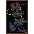 Disney Minnie Mouse - Rainbow Outline Wall Poster 14.725 x 22.375 Framed