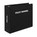 Carstens 4-Inch Heavy Duty 3-Ring Binder for Policy Manuals - Side Opening Black