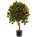 Nearly Natural 3 Fuchsia Artificial Tree Green