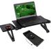 Zimtown 360Ã‚Â° Adjustable Folding Laptop Desk For Bed and Sofa Cozy Stand UP Setting With Cooling Fan