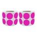 Royal Green 3/4 Fluorescent Pink Colored Dot Stickers (19MM) 2100 Labels on 2 Rolls