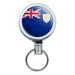 Anguilla National Country Flag Retractable Belt Clip Badge Key Holder