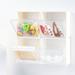 D-GROEE Dust-proof Storage Organizer - Wall-mounted Cotton Pads Dispenser Holder Bathroom Canisters