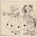 In Came The Three Women Dressed In The Stangest Fashion. Illustration By Arthur Rackham From Grimm s Fairy Tale The Three Spinning Women. Poster Print (24 x 24)