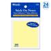 BAZIC Sticky Notes 3x3 Canary Yellow Colors (100 Sheets/Pack) 24-Pack