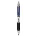 Zebra 22510 Medium 1 mm ECO Jimnie Clip Retractable Ballpoint Pen - Blue Ink Clear/Black Barrel (1 Dozen)