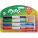 Expo Eraser Cap Fine Magnetic Dry Erase Markers Medium Fine Broad Marker Point - Assorted - 4 / Pack