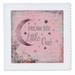 3dRose Dream Big Little One Pink Glamour Baby Girl Typography Art - Quilt Square 20 by 20-inch