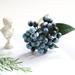 Artificial Berry Bouquet Simulation Flower Branch Fake Silk Berry Flower Stem Faux Lifelike Plant Fruit For Christmas Festival Holiday Wedding Diy Bridal Bouquet Home Office Kitchen Party Decor