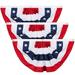 USA American Flag Fan Bunting 3x1.5 Feet Outdoor US Flag Decor Bunting Flag Bunting American Flag Porch Bunting American Flag Swag Bunting 3 Pieces