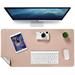 Knodel Desk Pad Office Desk Mat 31.5 x 15.7 PU Leather Desk Blotter Laptop Desk Mat Waterproof Desk Writing Pad for Office and Home Dual-Sided (Pink)