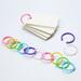 1 Box Book Rings Multi-color Flexible Plastic Book Loose Leaf Binder Rings for Cards White Plastic