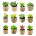 Visland Artificial Succulent Plants in Pots Fake Succulent Small Potted Faux Succulent Plants Mini Fake Plants for Desk Home Living Room Bathroom Decor