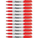 Sharpie Fine Point Permanent Marker Fine Marker Point - Red Alcohol Based Ink - 12 / Box