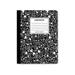 Composition Book 4 sq/in Quadrille Rule Black Marble 9.75 x 7.5 100 Sheets