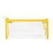 VerPetridure Simple Transparent Pencil Bag Student Large-Capacity Stationery Storage Bag Examination Stationery Bag Storage Bag Yellow Fashion Transparent Pencil Bag Student Large-capacity Stationery