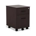 Alera Valencia Series Mobile Letter File Cabinet Pedestal 15.88w x 19.13d x 22.88h Brown