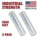 18 X 1000 Tough Pallet Shrink Wrap 80 Gauge Industrial Strength Plastic Film Commercial Grade Strength Film Moving & Stretch Packing Wrap For Furniture Boxes Pallets (2-Pack)
