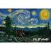 California Bigfoot Starry Night (12x18 Wall Art Poster Room Decor)