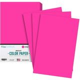 Premium Smooth Color Paper | for School Office & Home Supplies Holiday Crafting Arts and Crafts | Acid & Lignin Free | 24lb Paper - 100 Sheets per Pack | Fireball Fuchsia | 11 x 17