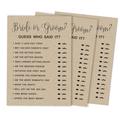 Inkdotpot Kraft Rustic 50-Pack?He Said She Said?Cards?For Couples Funny Rehearsal Dinner Guessing Question?Bridal Shower Engagement Party?Game?Ideas