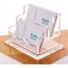 Business Card Holder for Desk Clear Acrylic Handmade Thickened Base for Desk 2 Tier 2 Slot 1 Pack