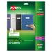 Avery-1PK Removable Multi-Use Labels Inkjet/Laser Printers 1 x 2.63 White 30/Sheet 25 Sheets/Pack