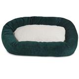 Majestic Pet Products Villa Sherpa Bolster Polyester/Cotton in Blue/Black | 11 H x 35 W x 52 D in | Wayfair 78899554651