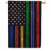 America Forever Thin Line House Flag 28 x 40 inch Double Sided Support Paramedic Correctional Officer Military Police Fire Fighters EMS No One Fights Alone Flag Made in the USA