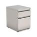 2-Drawer Metal Pedestal File Box with Full Length Pull High File Drawer 14.96w x 19.29d x 21.65h Light Gray