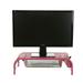 Mind Reader Metal Mesh Monitor Stand and Desk Organizer with Drawer Desktop Monitor Stand Organizer Pink