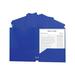 C-Line Two-Pocket Heavyweight Poly Portfolio Folder with Three-Hole Punch Blue Pack of 25
