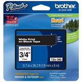 Genuine Brother 3/4 (18mm) White on Black TZe P-touch Tape for Brother PT-2700 PT2700 Label Maker