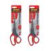 3M Scotch Precision Scissor 8 inch Smooth Cut Fabric Paper Gray Red 2-Pack