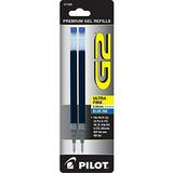 Pilot G2 Gel Ink Refill 2-Pack for Rolling Ball Pens Ultra Fine Point Blue Ink (77288)