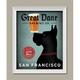 Black Great Dane Brewing Co San Francisco by Ryan Fowler; One 11x14in White Framed Print