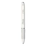 S-Gel Fashion Barrel Gel Pen Retractable Medium 0.7 Mm Black Ink Pearl White Barrel Dozen | Bundle of 2 Dozen