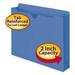 Smead Colored File Jackets with Reinforced Double-Ply Tab Straight Tab Letter Size Blue 50/Box (75562)