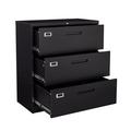 STANI File Cabinet 3 Drawer Lateral Filing Storage Cabinet with Lock Metal Lateral Tool Cabinet for Home and Office