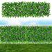 SchSin Expandable Fence Privacy Screen 40x200cm Artificial Hedges Privacy Fences Stretchable Fake Ivy Leaf Fencing Decoration for Outdoor Balcony Garden Patio Backyard