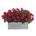 Nearly Natural 30in. Bougainvillea Artificial Plant in Stone Planter