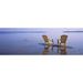Reflection of two adirondack chairs in a lake Lake Michigan Michigan USA Poster Print (36 x 12)