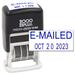 Cosco 2000 PLUS Self-Inking Rubber Date Office Stamp with E-MAILED Phrase & Date - BLUE Ink (Micro-Dater 160) 12-Year Band