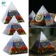 Deago 7 Chakra Crystal Orgone Pyramid Healing Kit/Includes 4 Crystal Quartz Energy Points/EMF Protection Meditation Yoga Energy Generator