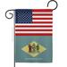 Americana Home & Garden G142758-BO 13 x 18.5 in. USA Delaware American State Vertical Garden Flag with Double-Sided House Decoration Banner Yard Gift