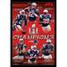 New England Patriots Super Bowl LI - Champions Laminated & Framed Poster Print (24 x 36)