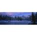 Panoramic view of snowcapped trees and mountains Bow Valley Alberta Canada Poster Print (36 x 12)