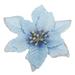 1pc Christmas Tree Decorative Fake Flower Artificial Glitter Flower Head Xmas Decoration - Blue